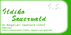 ildiko sauerwald business card